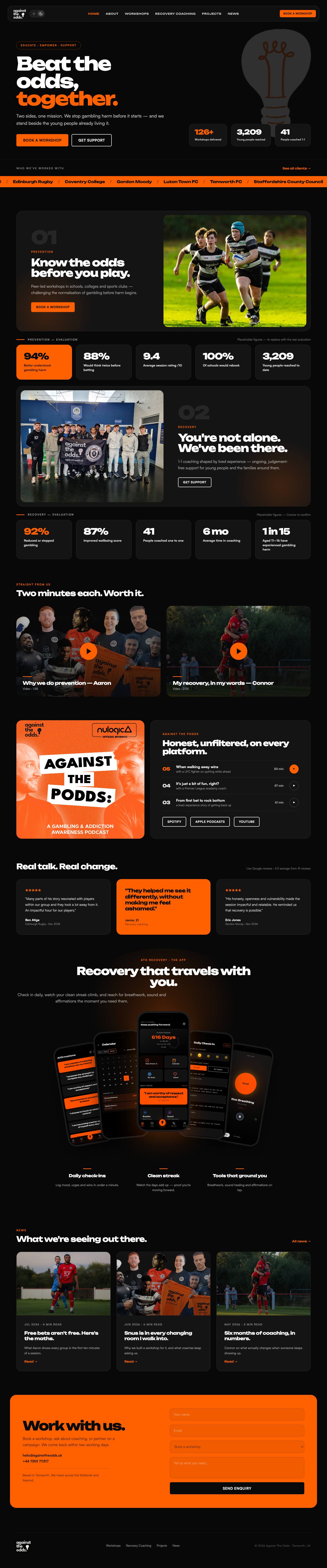 Homepage design