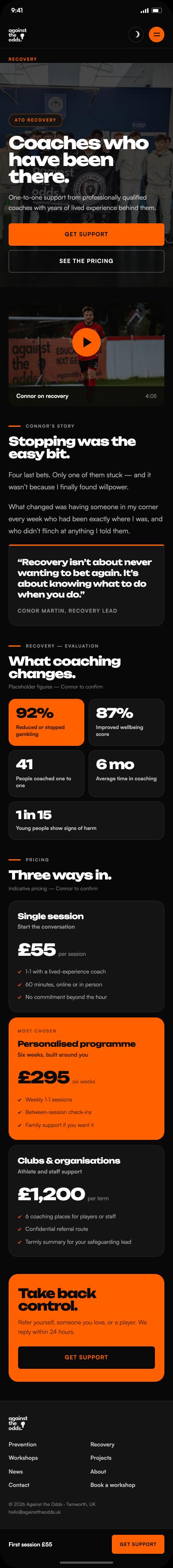 Recovery on mobile